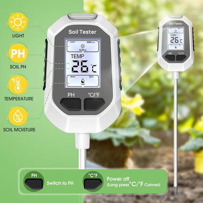 4-IN-1 Digital soil ph moisture meter